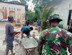 TMMD Ke-124 Kodim 0320 Dumai Menunjukkan Kepedulian Dengan Perbaikan Rumah Tidak Layak Huni